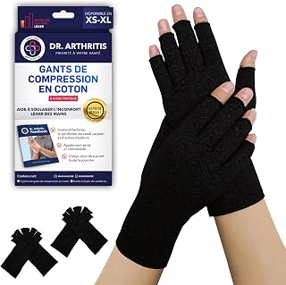 Dr. Arthritis Gants Arthrose Conçus par des Médecins, Orthese Pouce - Soulagement des douleurs des mains, Attelle Pouce Homme Femme pour Soutien des Poignets