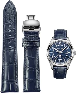 BINLUN Leather Strap Embossing Crocodile Genuine Alligator Pattern Watch Strap for Men Women Quick Release Folding Buckle Classic Chic 18mm 19mm 20mm 21mm 22mm 24mm