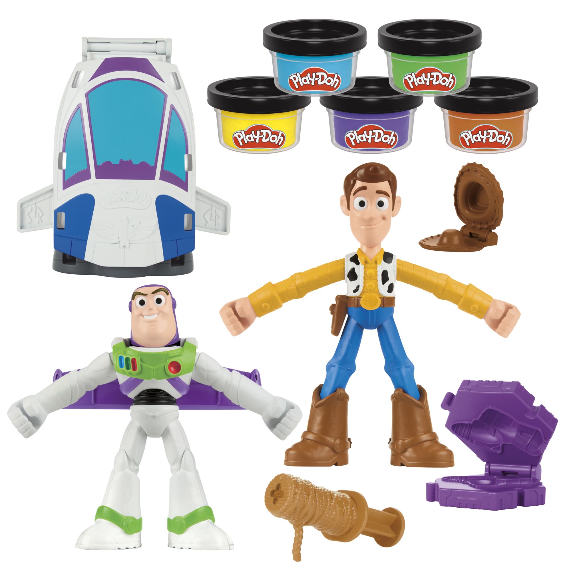 Play-Doh Toy Story 5 Space Creations Playset, Arts & Crafts, Disney Toys for Kid