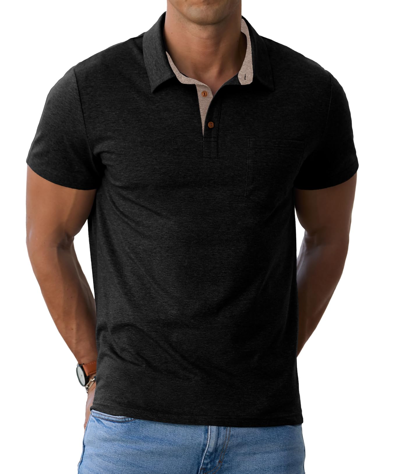 Sailwind Men's Cotton Polo Shirts Short Sleeve Casual Summer Shirts Classic Coll