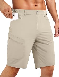 Stlight Men's Hiking Cargo Shorts 8"/10" Quick Dry Lightweight Casual Shorts for Athletic Fishing Golf with Zipper Pockets