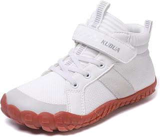 KUBUA Kids High Top Barefoot Shoes Boys Girls Minimalist Zero Drop Sneakers