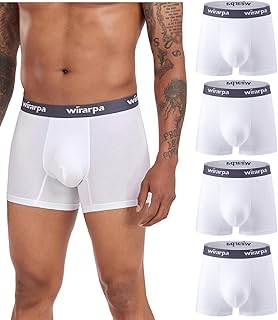 wirarpa Men's Underwear Trunks Micro Modal Boxer Shorts Soft Comfortable Underpants for Men 4 Pack