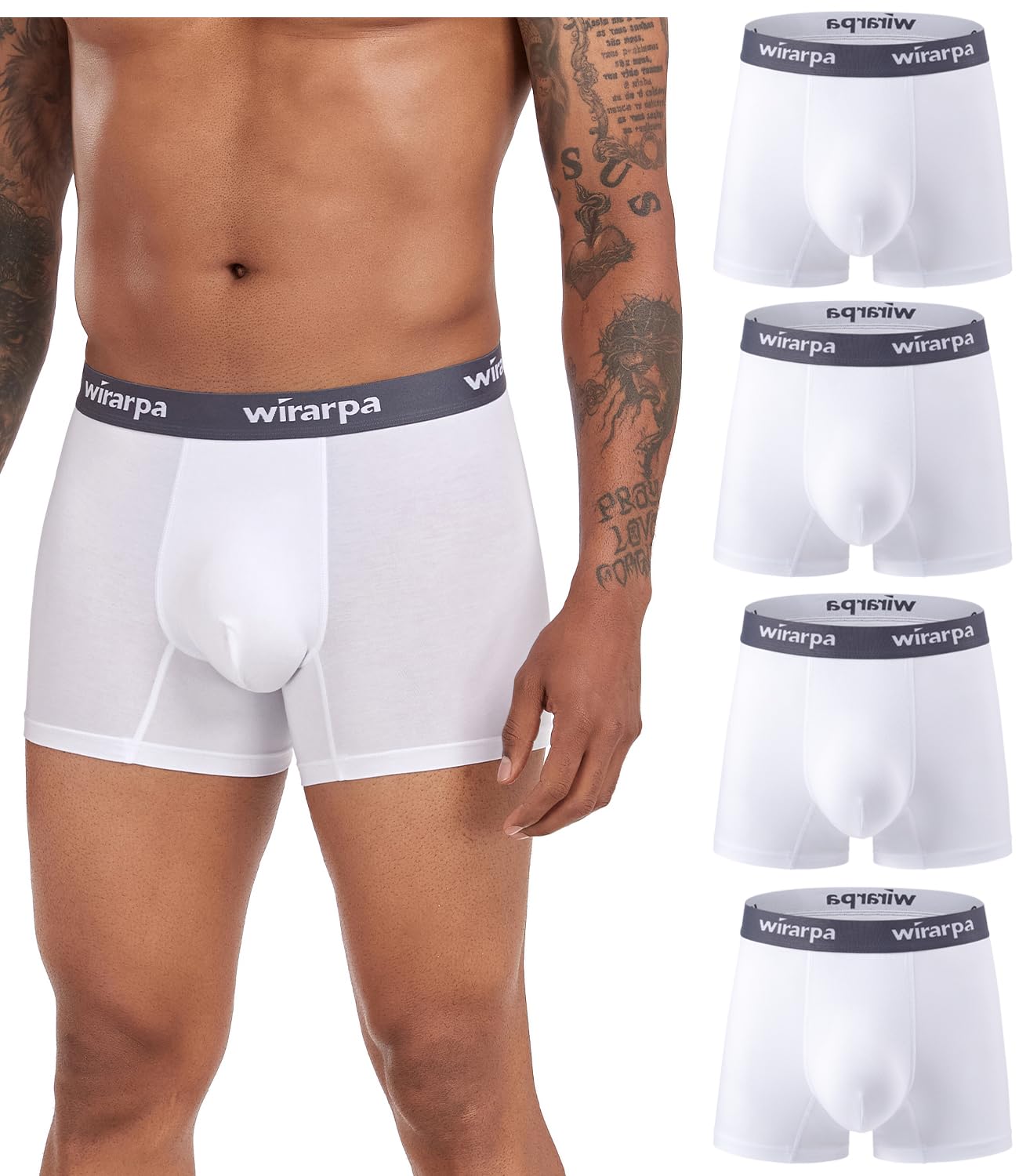 wirarpa Men's Underwear Trunks Micro Modal Boxer Shorts Soft Comfortable Underpa