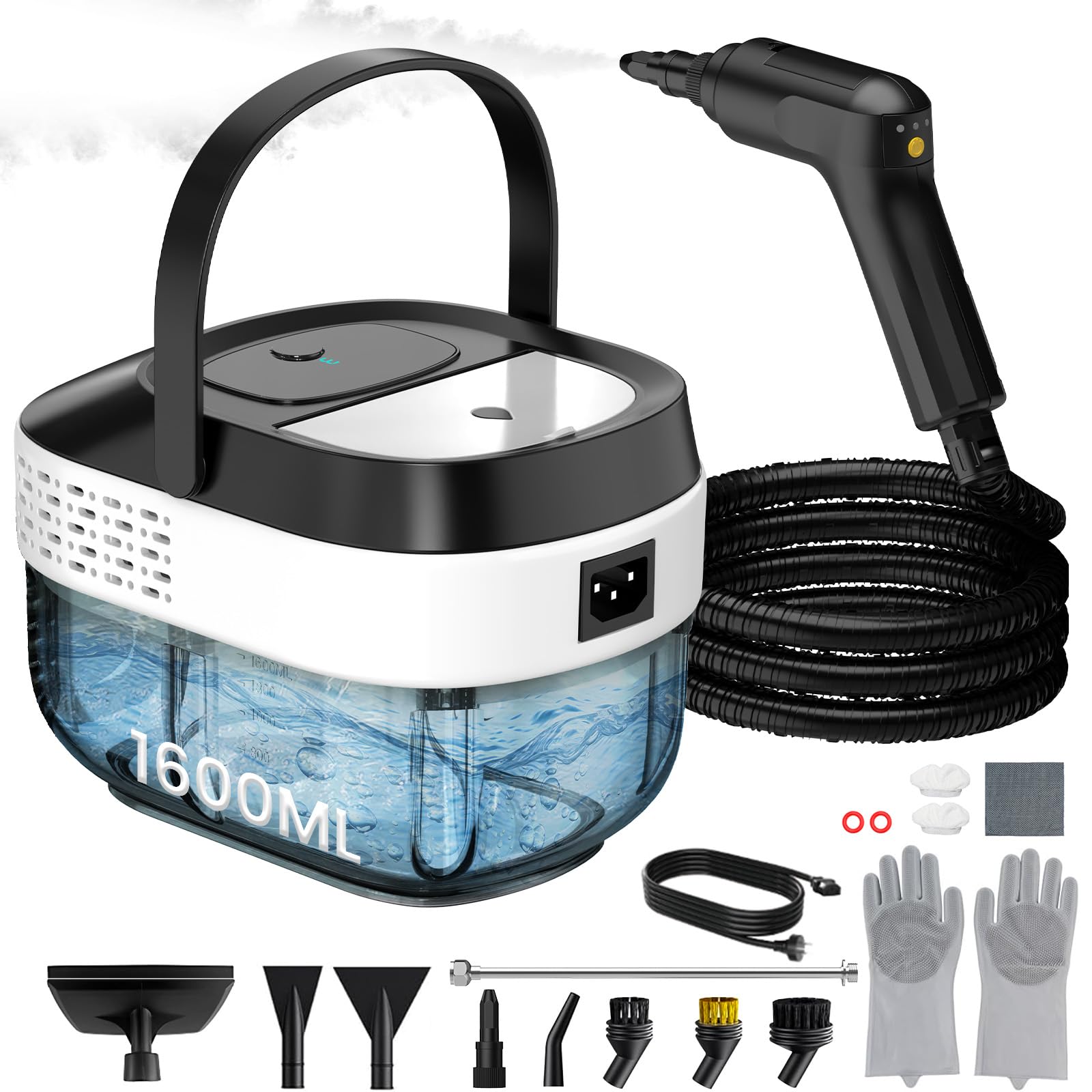 Granarbol Steam Cleaner, 1600ML Handheld Steamer for Home Car Cleaning | 10s Hea