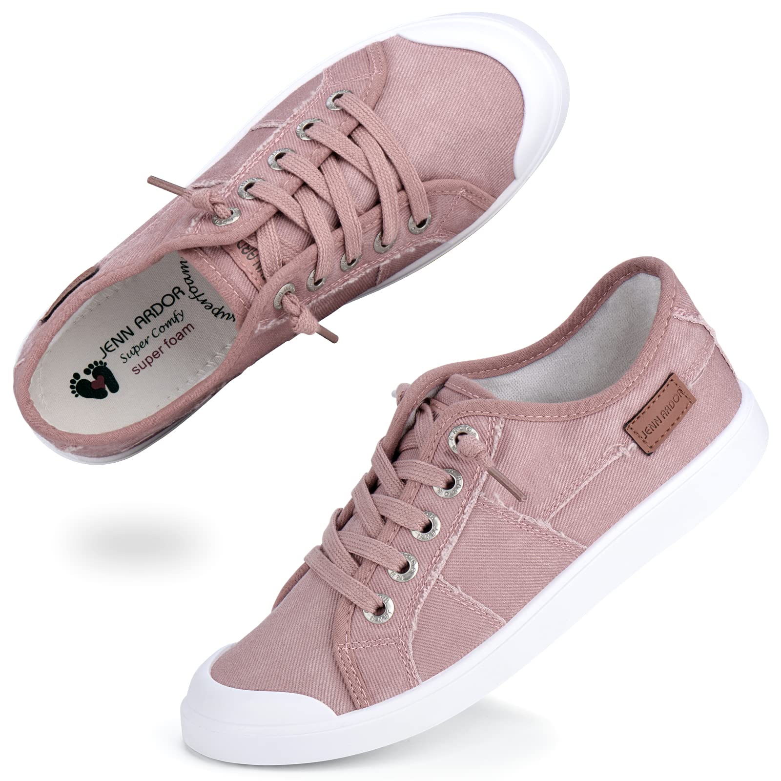JENN ARDOR Women's Canvas Sneaker Slip-ons Loafers Shoes for Womens Fashion Casu