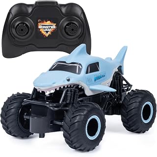Monster Jam Official Megalodon RC Truck, 1:24 Scale | Remote Control Truck Toy, Durable Construction, Authentic Design, Easy to Use Remote, Pretend Play Gifts for Kids Ages 4+
