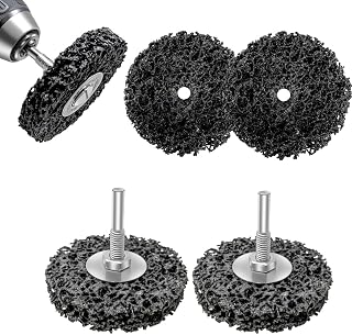5pk Paint Stripping Disc Wheel for Drill, Rust Removal Nylon Abrasive, 3in | Open Web Design Runs Cool and Waterproof, Lifts Coatings and Scale Off Metal Fast Without Gouging the Surface