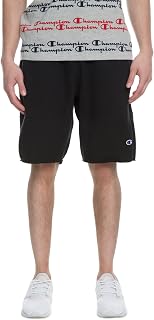Champion Men's Shorts, Reverse Weave Fleece Shorts, Knee-Length Shorts for Men, C Logo, 10"