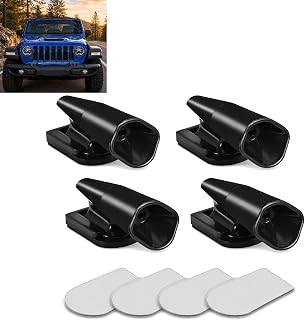 Yiwview 4PCS Deer Whistles for Cars, Wind Activated Ultrasonic Deer Warning Device, Animal Alert Wildlife Avoidance Tool for Car Truck SUV Motorcycle (Black)