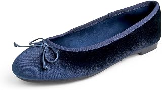 Feversole Suede Ballerina Flats Coloured Velvet with Memory Foam Cushion for Women