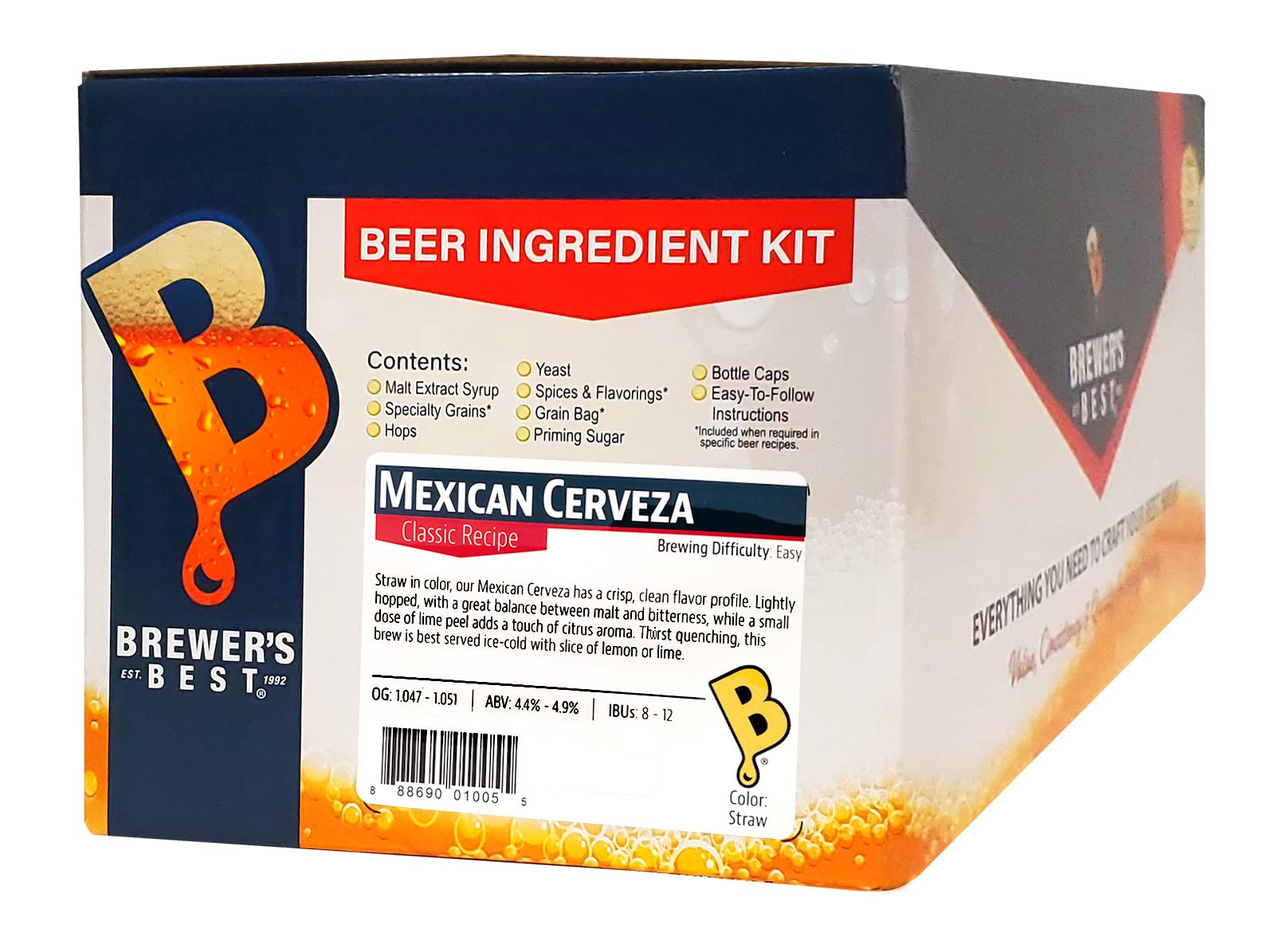 Brewer's Best COMINHKPR140116 Home Brew Beer Ingredient Kit, 5 gal (Mexican Cerv