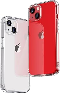 Ones Transparent Cover for iPhone 15 Plus, Shockproof Airbag, Resonance Speaker, Military Protection for Camera Screen, Anti-Slip, Hole Strap, Thin Soft Silicone Case