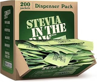 Stevia In The Raw, Stevia Sweetener Packets, 200 Ct | Zero Calorie Stevia Sugar Substitute Packets, No Erythritol or Artificial Flavors, Vegan, Gluten Free, Kosher