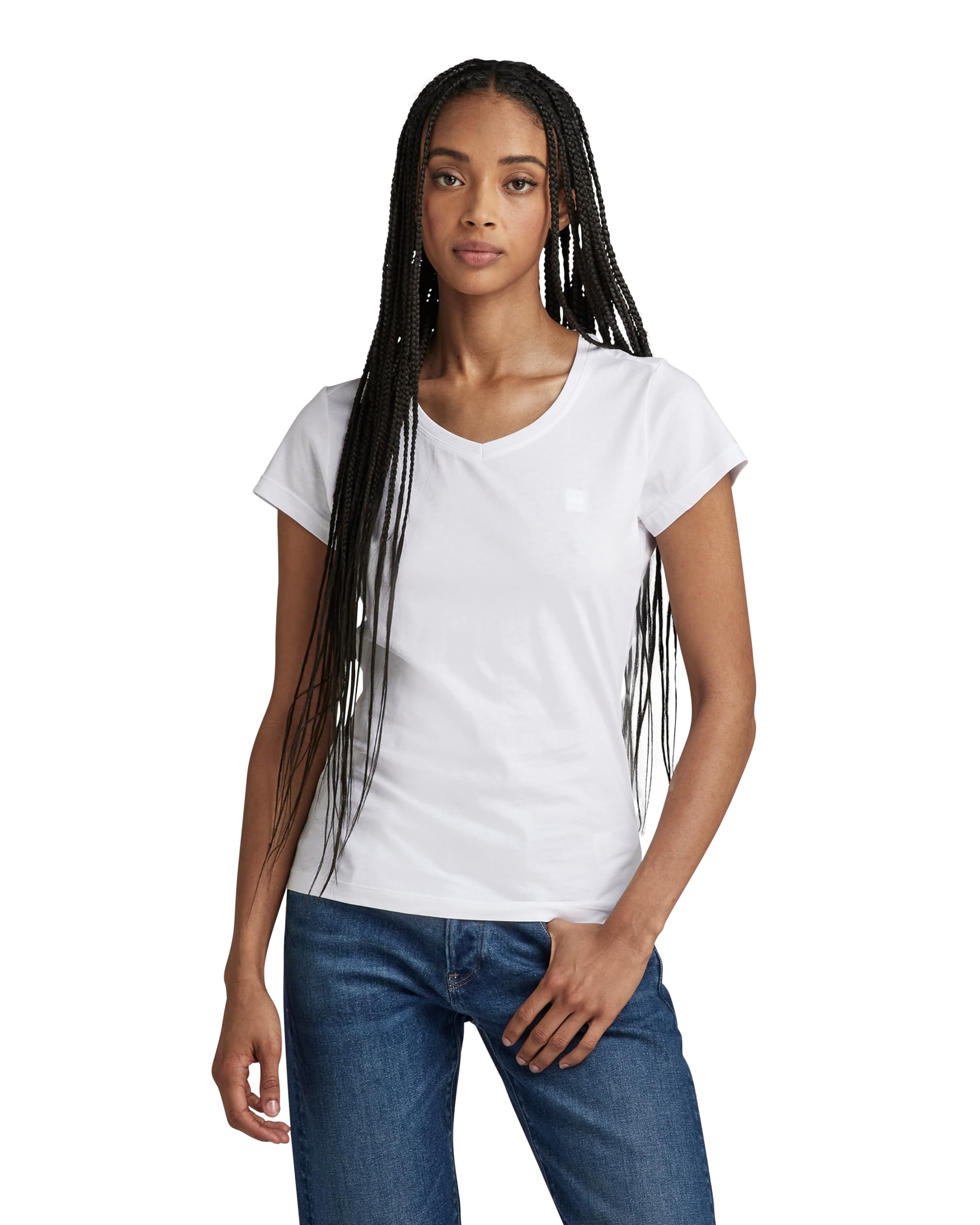 G-Star Eyben Women's Slim V-Neck Top 2.0 T-Shirt (Pack of 1)