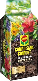 Compo Sana Confort Universal 1114604011 Potting Substrate with 12 Weeks of | Practical closure for preservation, ideal for indoor plants, balcony and garden, easy to carry