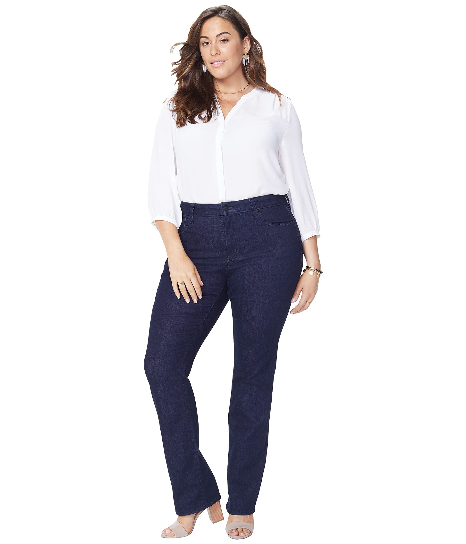 NYDJ Apparel Plus Size Straight Jeans - Marilyn