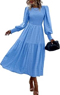 PRETTYGARDEN Womens Spring Long Sleeve Wrap V Neck Ruffle Floral Maxi Dress Casual Tie Waist Boho Chiffon Flowy Long Dresses