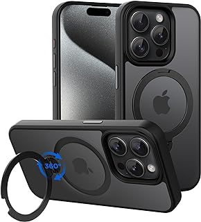 CACOE Magnetic Case for iPhone 15 Pro with Stand, Compatible with MagSafe