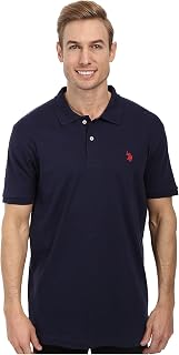 U.S. Polo Assn. Men's Solid Short Sleeve Interlock Polo Shirt, Golf Shirts for Men, Business Casual Polos