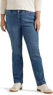 Lee Womens Plus Size Ultra Lux Comfort with Flex Motion Straight Leg JeanJeans