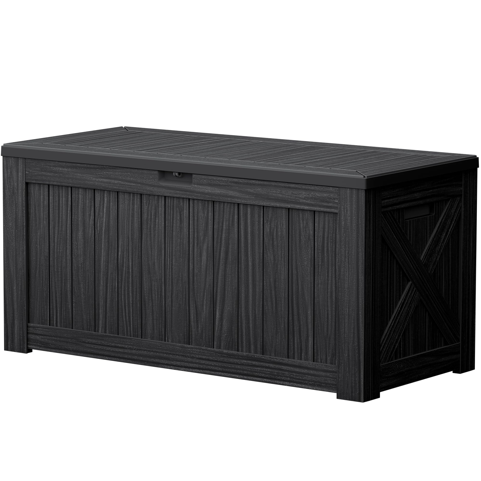 Devoko 120 Gallon Deck Box Resin Outdoor Storage Box Waterproof | 130 External G