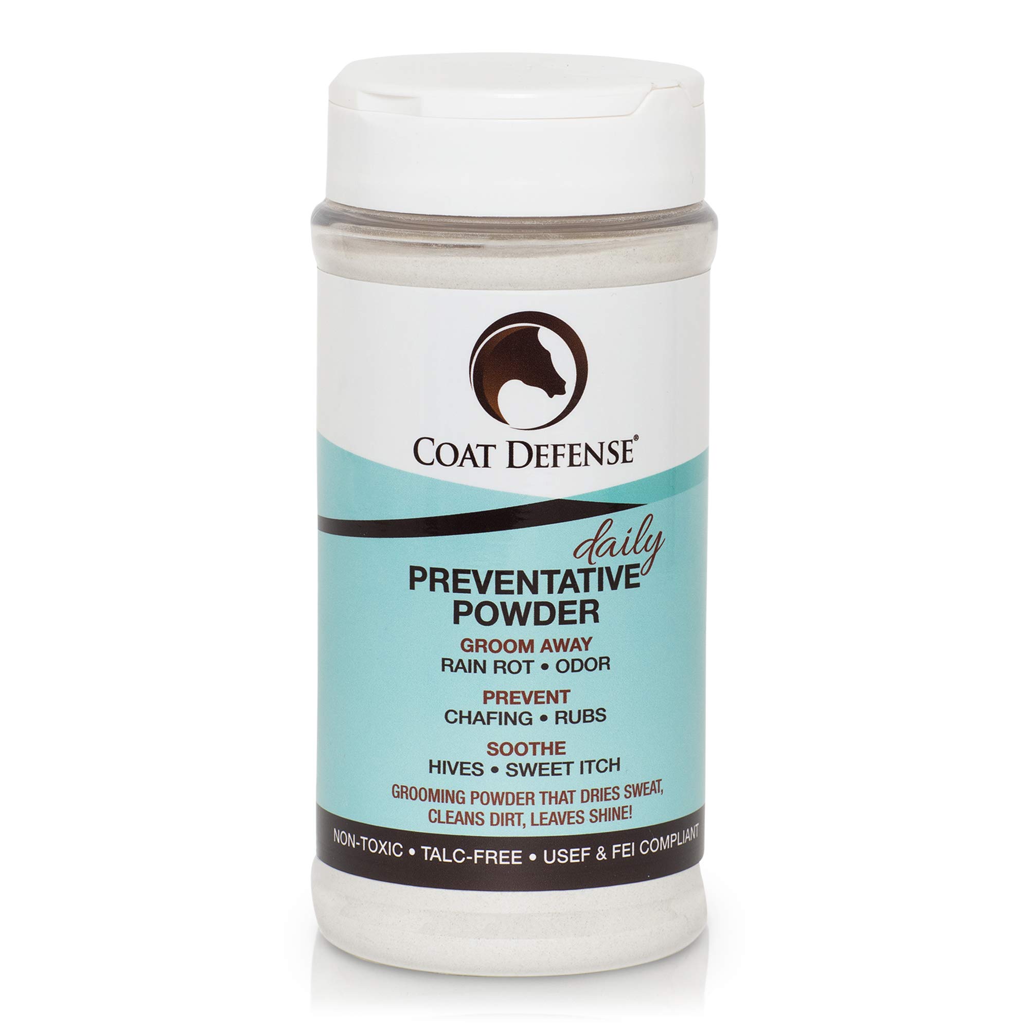 COAT DEFENSE Daily Preventative Powder & Rain Rot Treatment for Horses | Safe & 