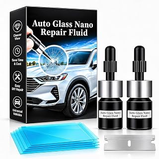 Windshield Chip Repair Kit, Car Glass Repair Tool for Chips & Cracks,2 Pack | Durable Windshield Crack Repair Kit for Universal Vehicles,Pro Auto Windshield Repair Resin Tool For Rock Chip & Crack Repair