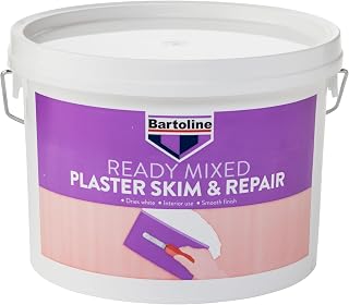 Bartoline Ready Mixed Plaster Skim and Repair 2.5 L | Easy Application Plaster for Wall and Ceiling Repairs