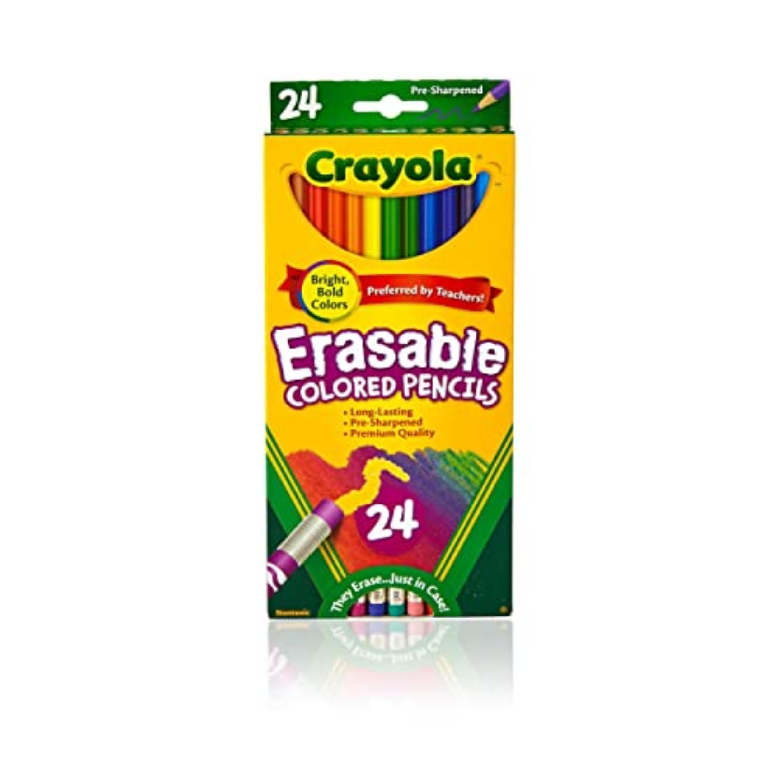 Crayola Erasable Colored Pencils for Kids, 24ct Drawing Coloring Pencils | Teach