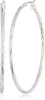 Anne Klein Women's Large Hoop Earrings, Statement Fashion Jewelry for Everyday, Office, and Evening Wear