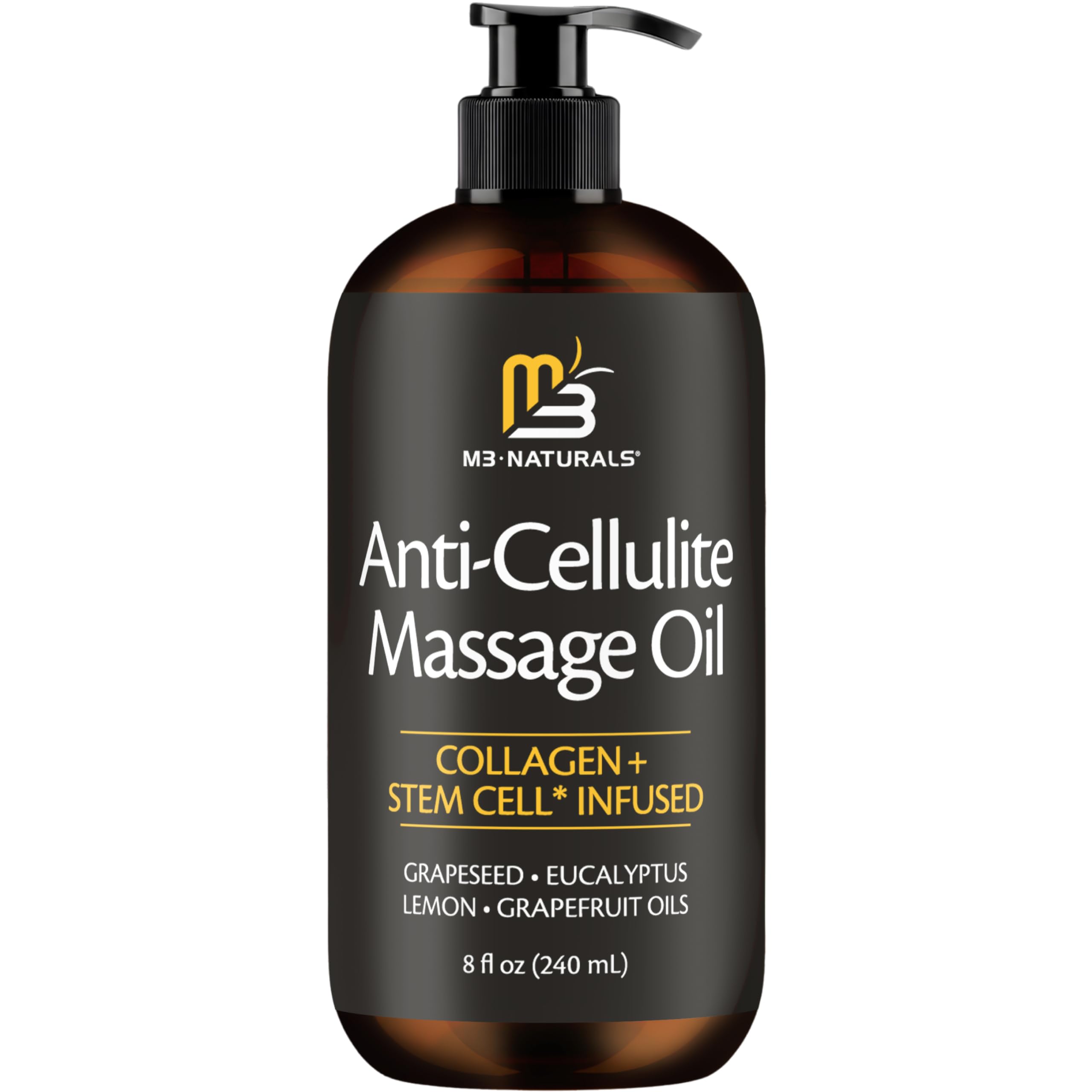 Firming Body Oil, Cellulite Massage Oil for Legs and Body, 8 fl oz by M3 | Moist