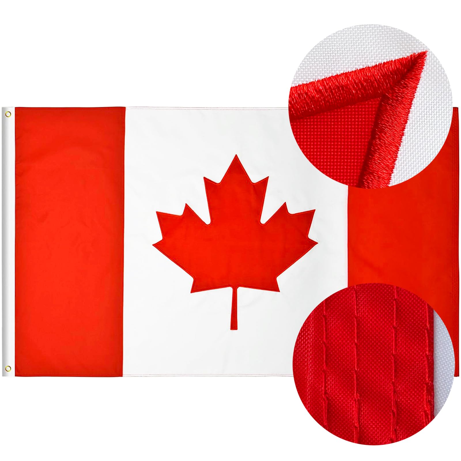 CGLEAM Canada Flag 2x3 Ft 210D Nylon Heavy Duty Canadian Flags Outdoor | Premium