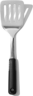 OXO Good Grips Stainless Steel Turner, Cooking Spatula, Heat Resistant | Flexible Head For Fish, Stainless Steel Spatula, Comfortable Grip, Kitchen Turner For Grilling