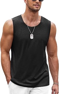 COOFANDY Men's Vests Sleeveless 1 or 2 Pack Bodybuilding Tank Tops Gym Sport Training Vest Running Top