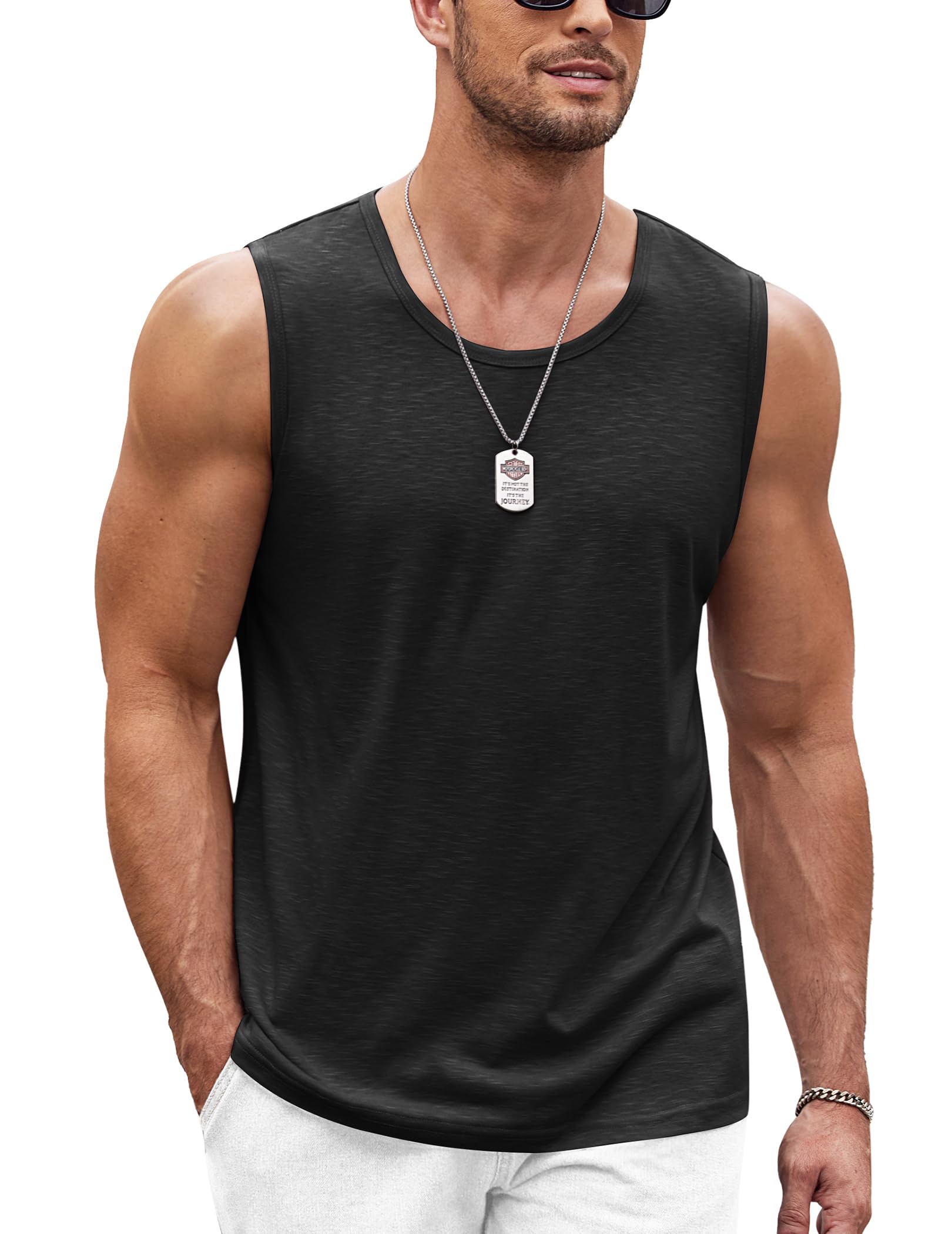 COOFANDY Men's Vests Sleeveless 1 or 2 Pack Bodybuilding Tank Tops Gym Sport Tra