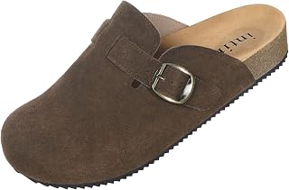 Intini Clogs and Mules for Men and Women Leather Closed Slippers