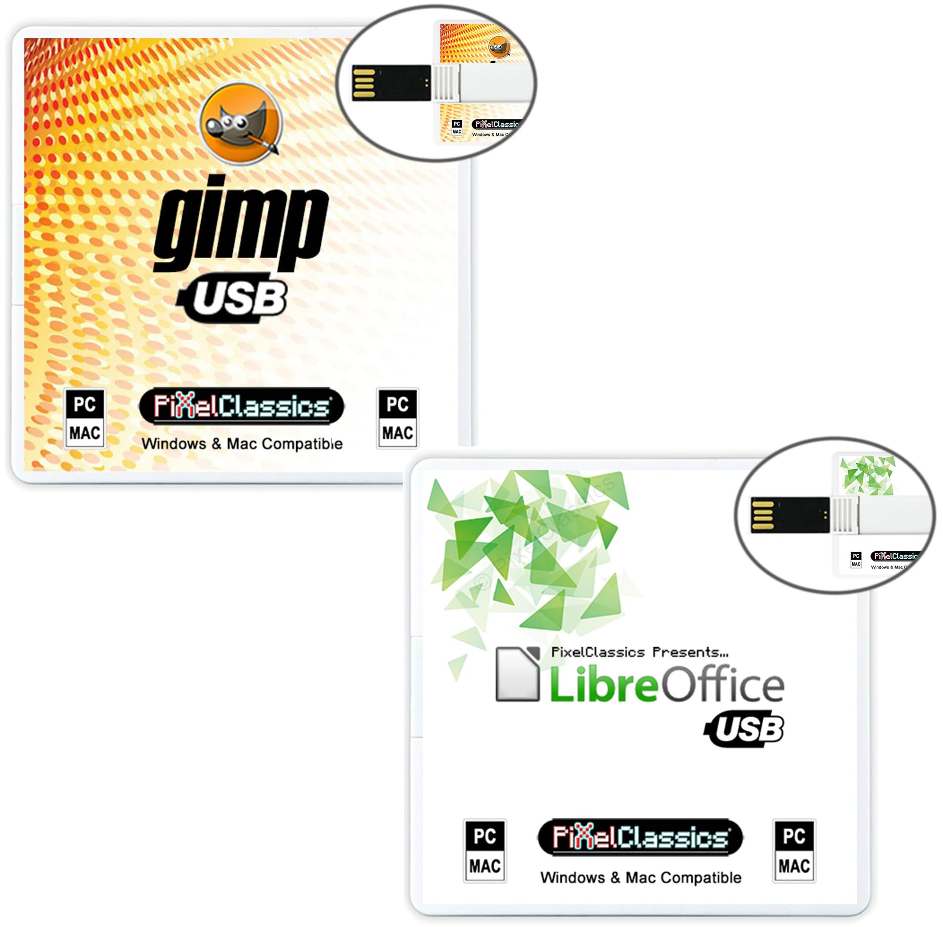 LibreOffice Office Suite 2026 + GIMP Photo Editor on USB | Compatible with Micro