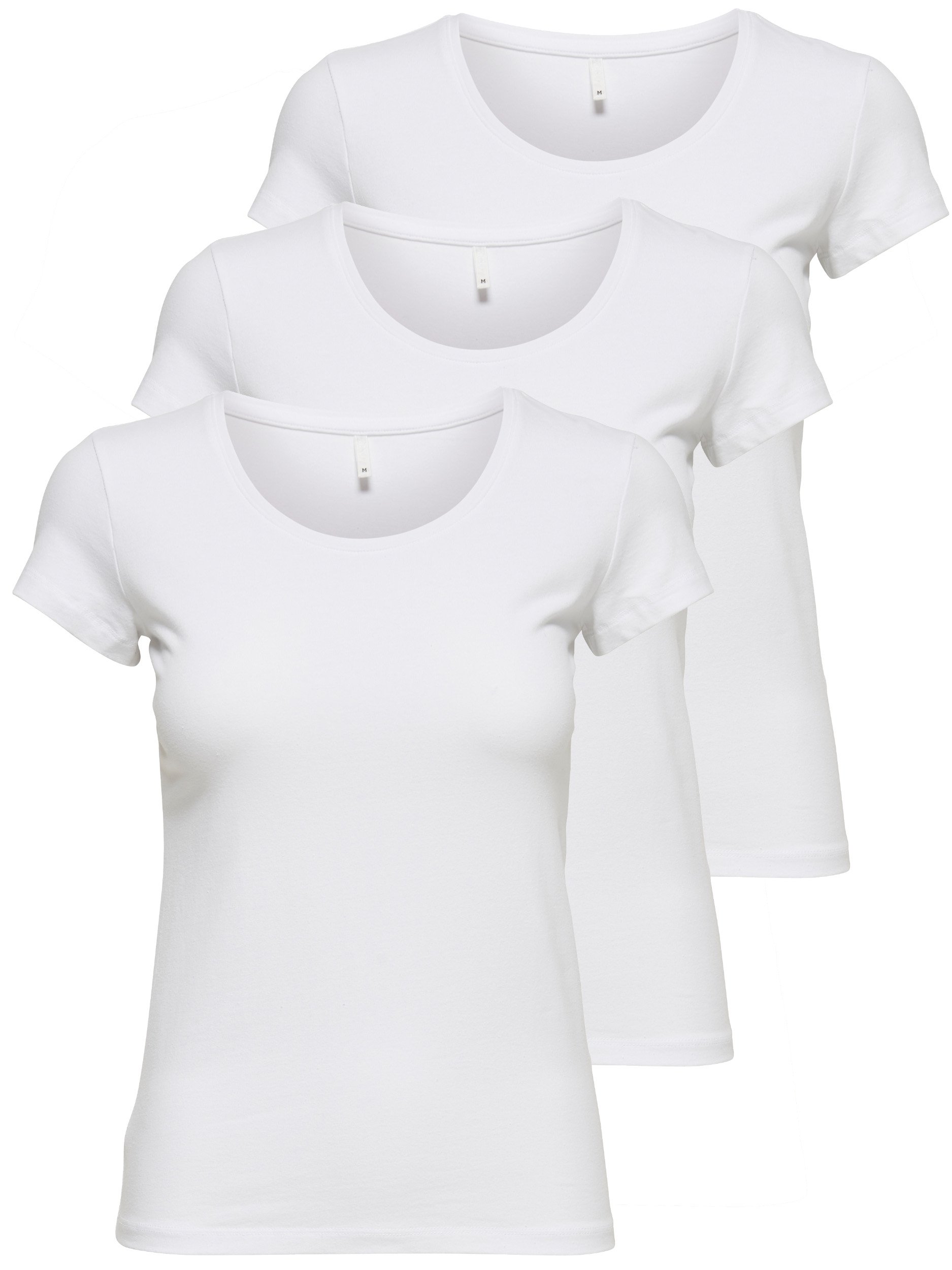 ONLY Summer Simple Short Sleeve Long Shirts for Women, Pack of 3 XS S M L XL 152