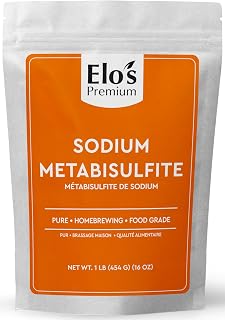 Sodium Metabisulfite (1lb)| Packed in Canada| 100% Pure Food-Grade and Kosher Friendly Additive| Preservative and Antioxidant; Used for Homebrewing, Winemaking, Baking and Fruits; Equipment Sanitizer| by Elo’s Premium
