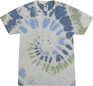 Colortone Women's Rainbow Tie Dye Top Short Sleeve T-Shirt