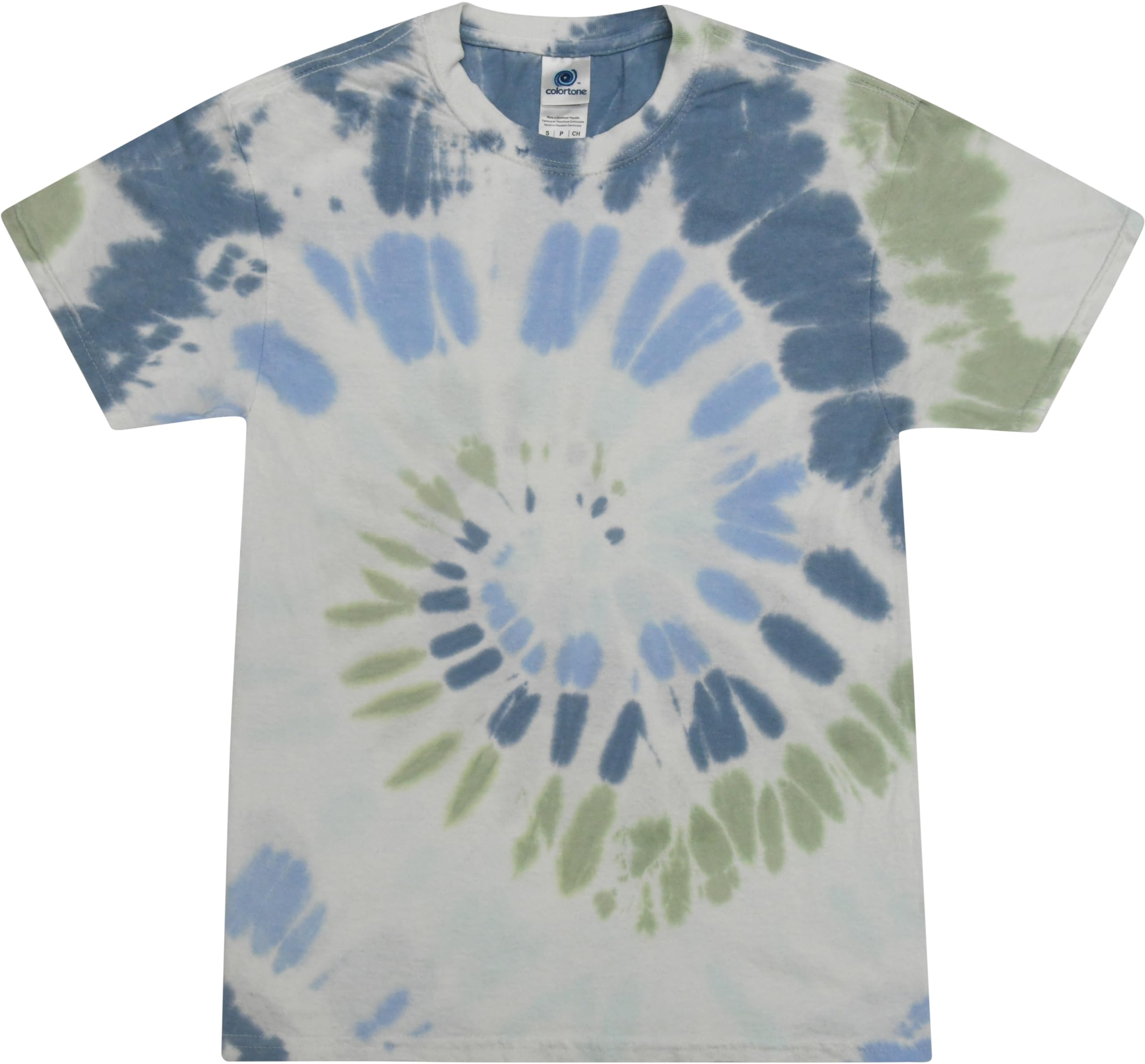 Colortone Women's Rainbow Tie Dye Top Short Sleeve T-Shirt