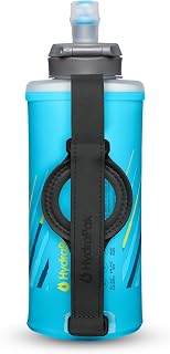 HydraPak SkyFlask Speed Handheld Running Water Bottle (500ml, Malibu) | Collapsible, Adjustable Strap, Lightweight, Spill-Proof Cap, Fast Refills, High Flow, Ambidextrous, for Running