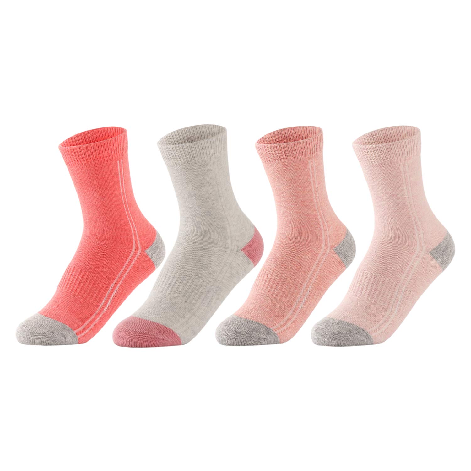 Kids Boys Girls Athletic Cotton Crew Socks Sport Running Breathable Seamless Toe