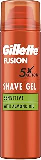 Gillette Fusion5 Ultra Sensitive Shaving Gel for Men, 200 ml, Soothes & Protects Sensitive Skin Leaving It Clean & Comfortable