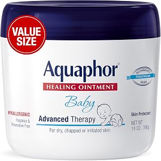 Aquaphor Baby Advanced Therapy Healing Ointment Skin Protectant, 14 OZ | Baby Skin Protectant with Petrolatum for Chapped or Dry Skin, Drool Rash and Diaper Rash, Hypoallergenic, Fragrance Free