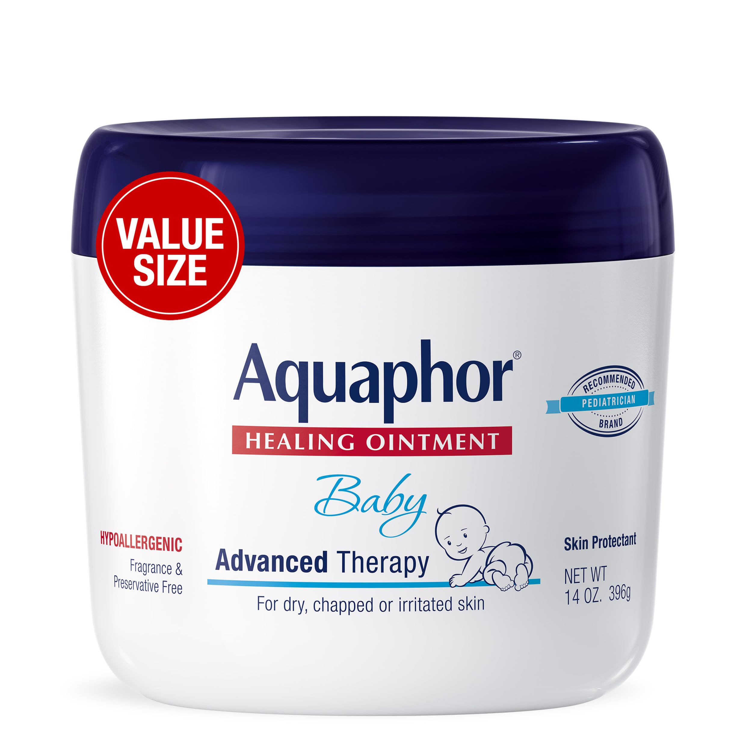 Aquaphor Baby Advanced Therapy Healing Ointment Skin Protectant, 14 OZ | Baby Sk