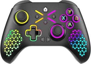 Gamrombo RGB Wireless Controller for Xbox Series X|S, Xbox One & PC, with Turbo, Macro, 1000mAh Battery, 2.4GHz Adapter, Dual Vibration, 6-Axis Sensor, 3.5mm Audio Jack