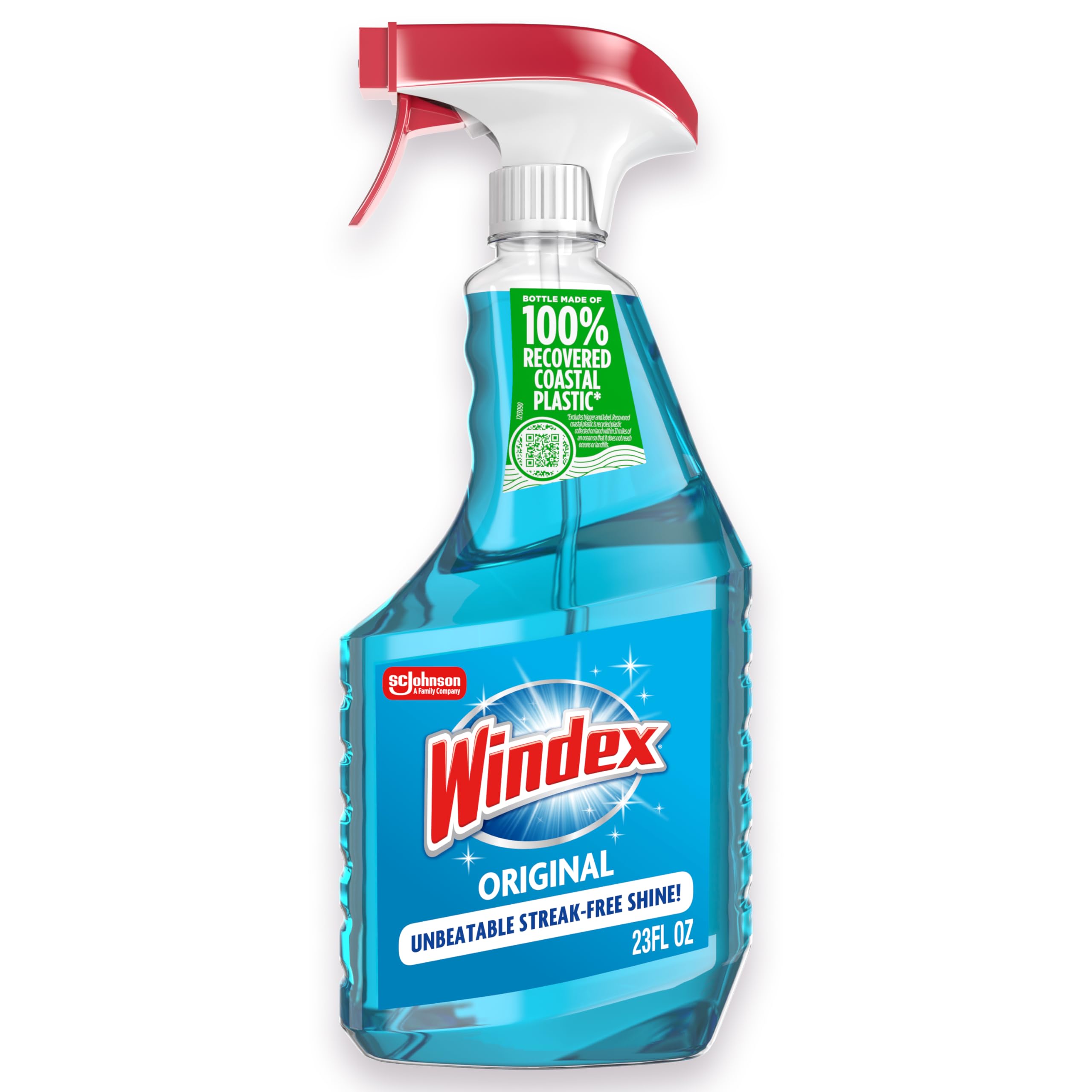 Windex Glass & Window Cleaner Spray Bottle, Original, 23 oz | Streak-Free Shine,