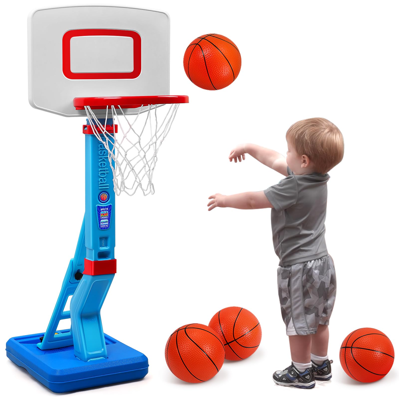Toddler Basketball Hoop- Mini Kids Basketball Hoops Toy for Indoor Outdoor | Adj